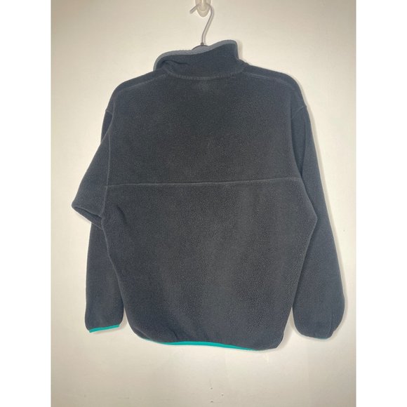 Patagonia T Snap Men's Medium Black Teal Outdoor Fleece Synchilla Pullover - Picture 6 of 10